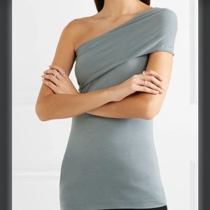 Rick Owens Lilies One Shoulder Top sz 12 in Steel